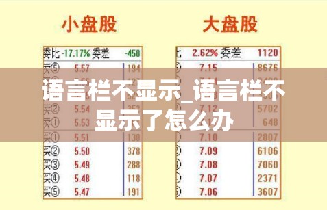 语言栏不显示_语言栏不显示了怎么办