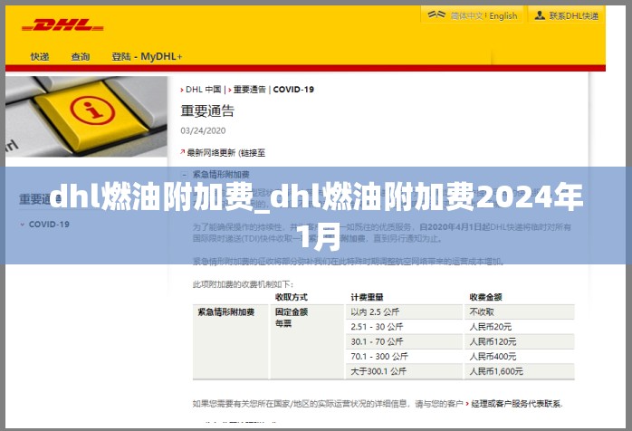 dhl燃油附加费_dhl燃油附加费2024年1月