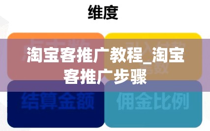 淘宝客推广教程_淘宝客推广步骤