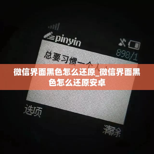 微信界面黑色怎么还原_微信界面黑色怎么还原安卓