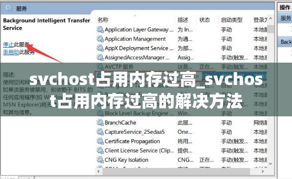 svchost占用内存过高_svchost占用内存过高的解决方法