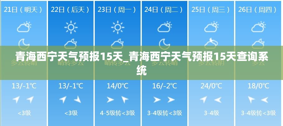青海西宁天气预报15天_青海西宁天气预报15天查询系统