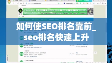 如何使SEO排名靠前_seo排名快速上升