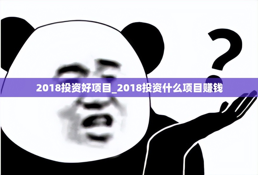 2018投资好项目_2018投资什么项目赚钱