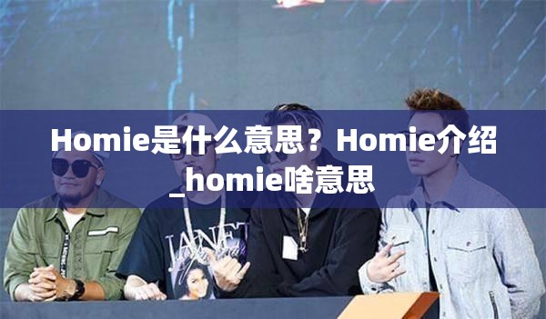 Homie是什么意思？Homie介绍_homie啥意思