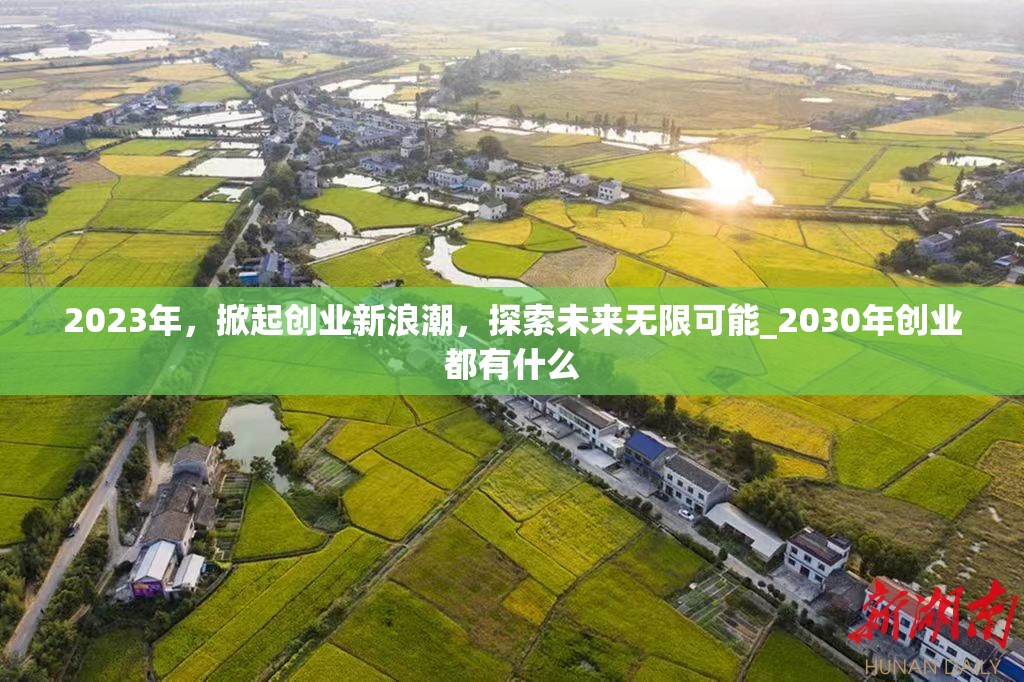 2023年，掀起创业新浪潮，探索未来无限可能_2030年创业都有什么