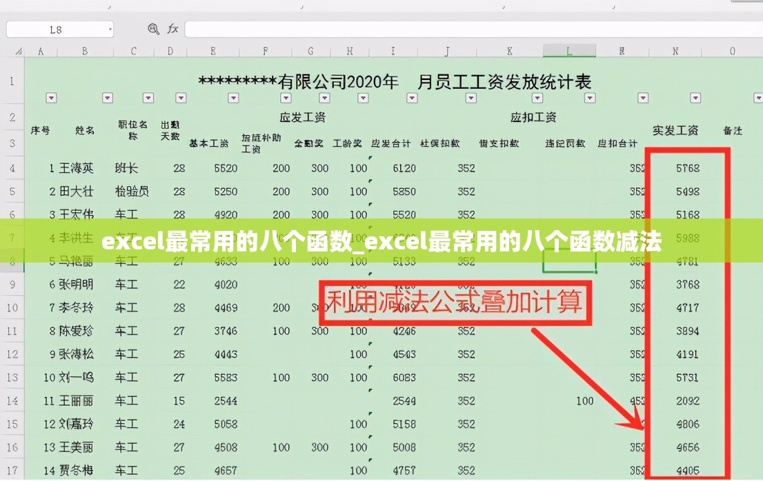excel最常用的八个函数_excel最常用的八个函数减法