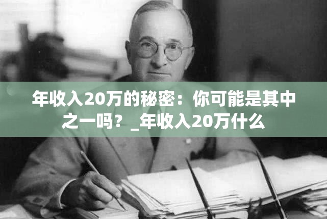 年收入20万的秘密：你可能是其中之一吗？_年收入20万什么