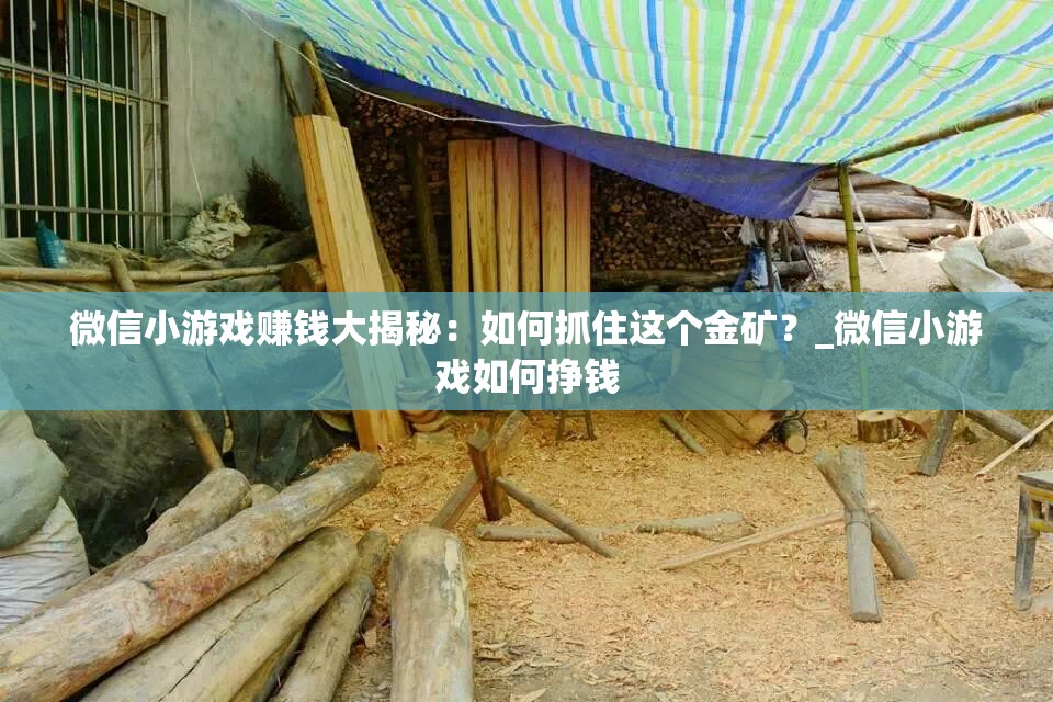 微信小游戏赚钱大揭秘：如何抓住这个金矿？_微信小游戏如何挣钱